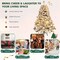 Costway 4.5ft Pre-Lit Premium Snow Flocked Hinged Artificial Christmas Tree w/150 Lights